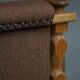 Modern Danish, a pair of lounge chairs in oak and wool, Henning Kjærnulf, 1960s.