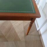 Minister's desk style L. Philippe – 2 drawers – cherry wood – faux leather desk mat