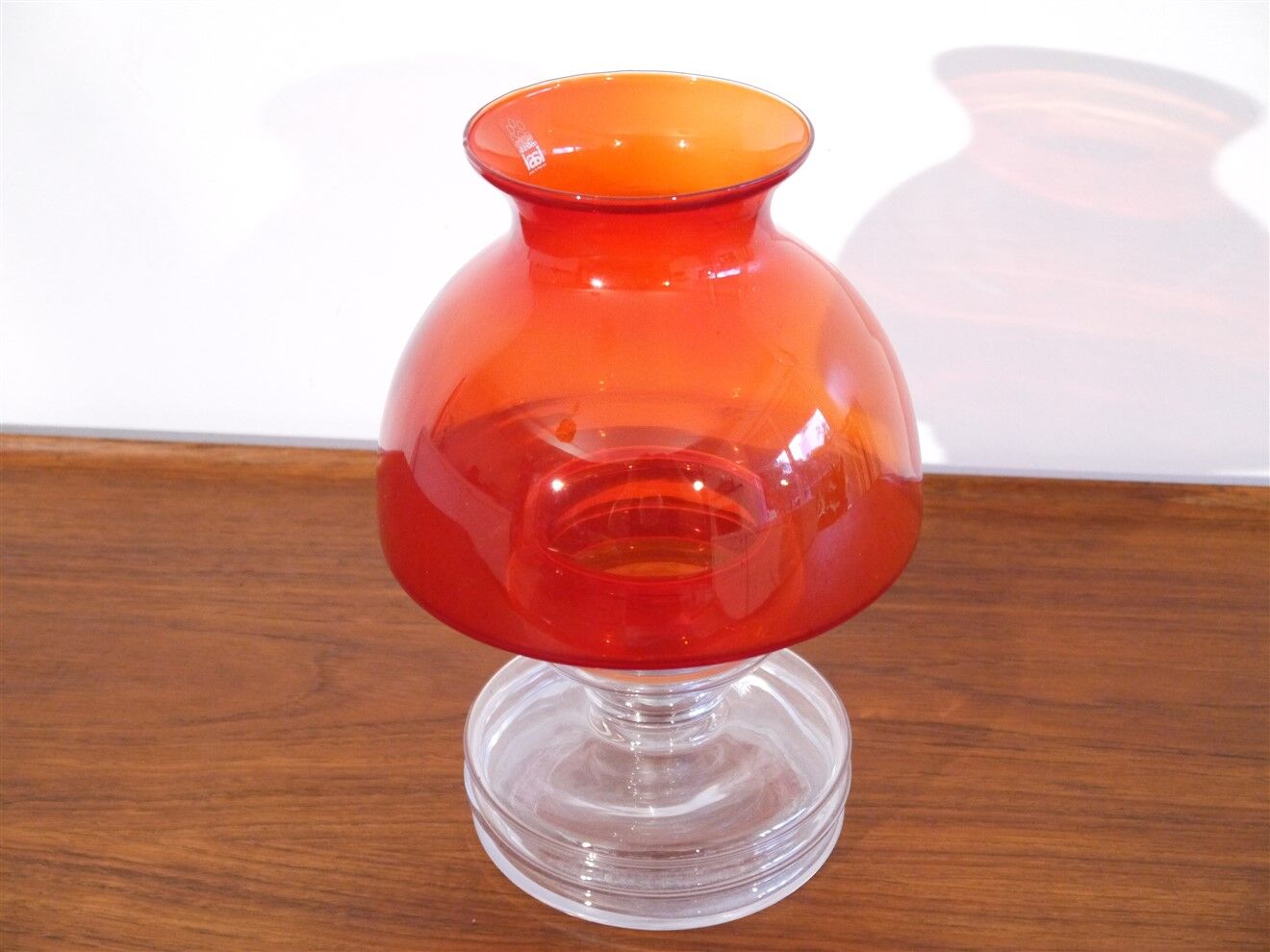 Finnish glass candle holder by Nanny Still 1960