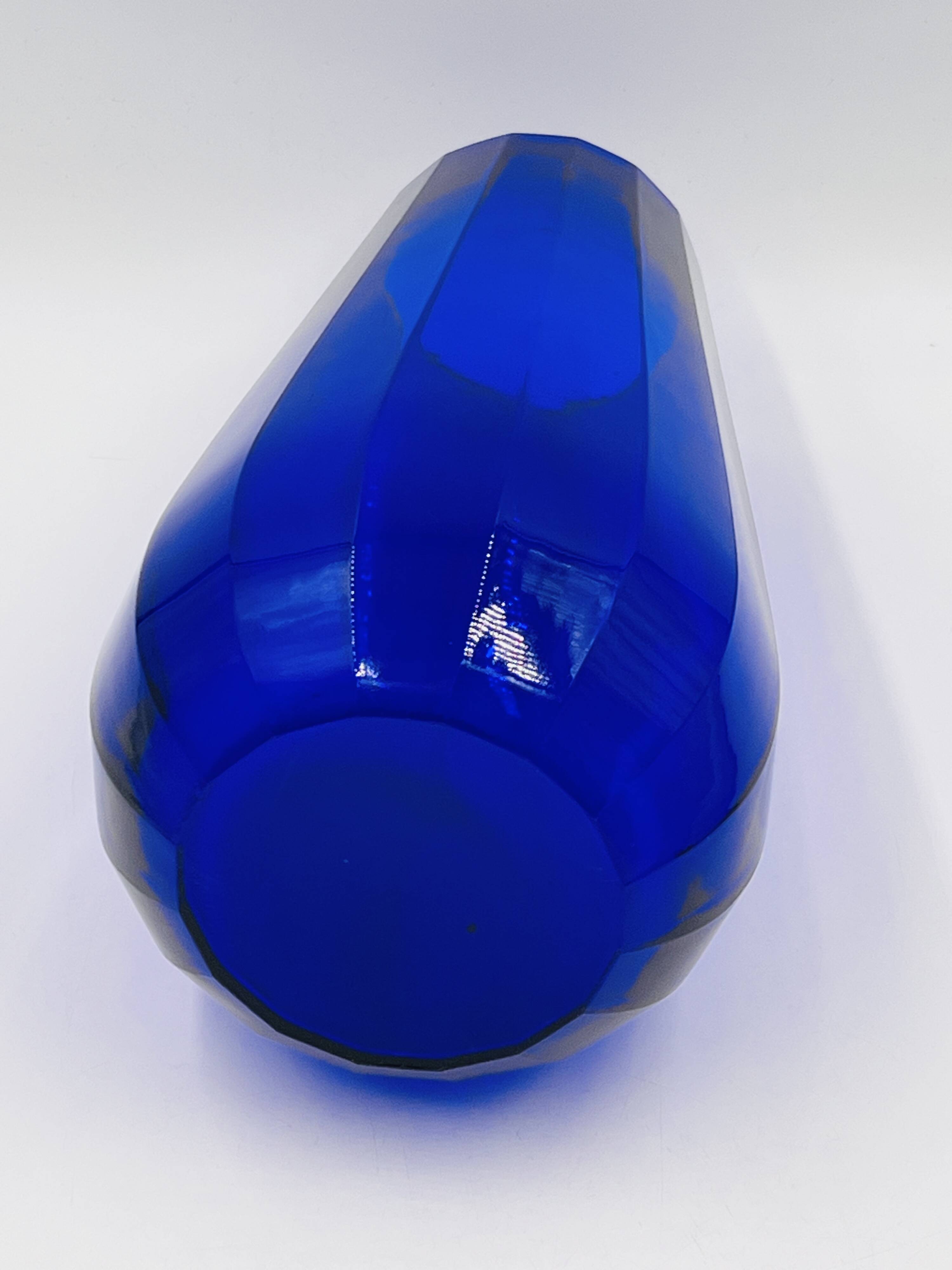 Cobalt glass vase