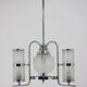 Chrome and glass Art Deco Bauhaus pendant, 1930s