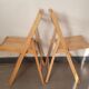 Pair of vintage wooden folding chairs