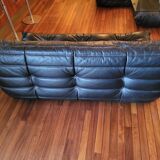 TOGO Canapé Set by Roset in black leather by Michel Ducaroy