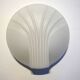 Set of 2 Hillebrand Art Deco shell opal glass wall lamps, 1960