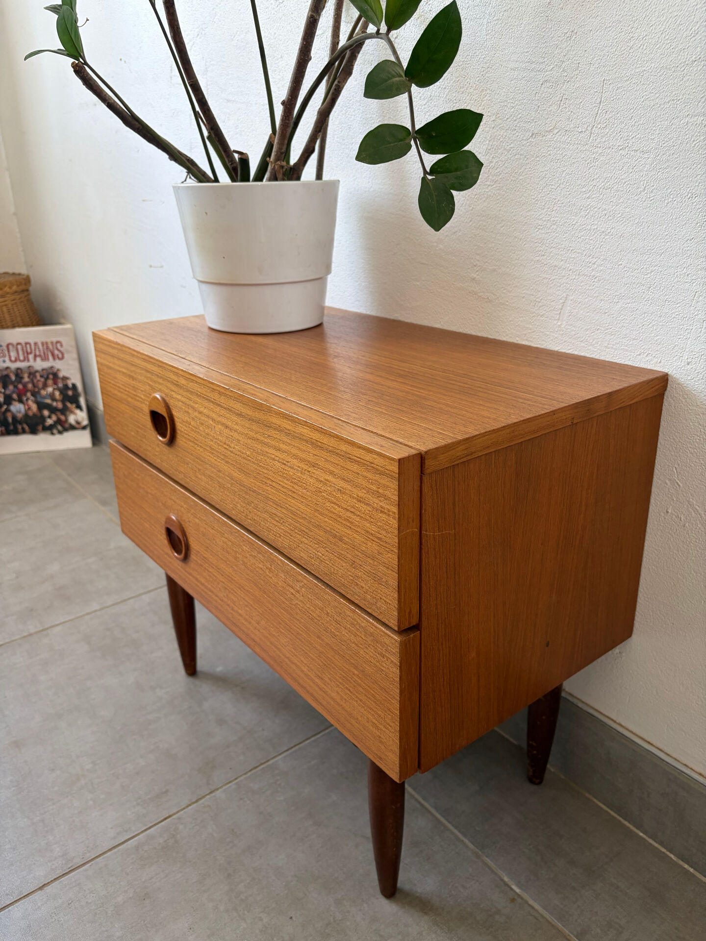 Scandinavian teak bedside table/nightstand