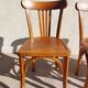 3 Luterma bistro chairs, medium oak finish