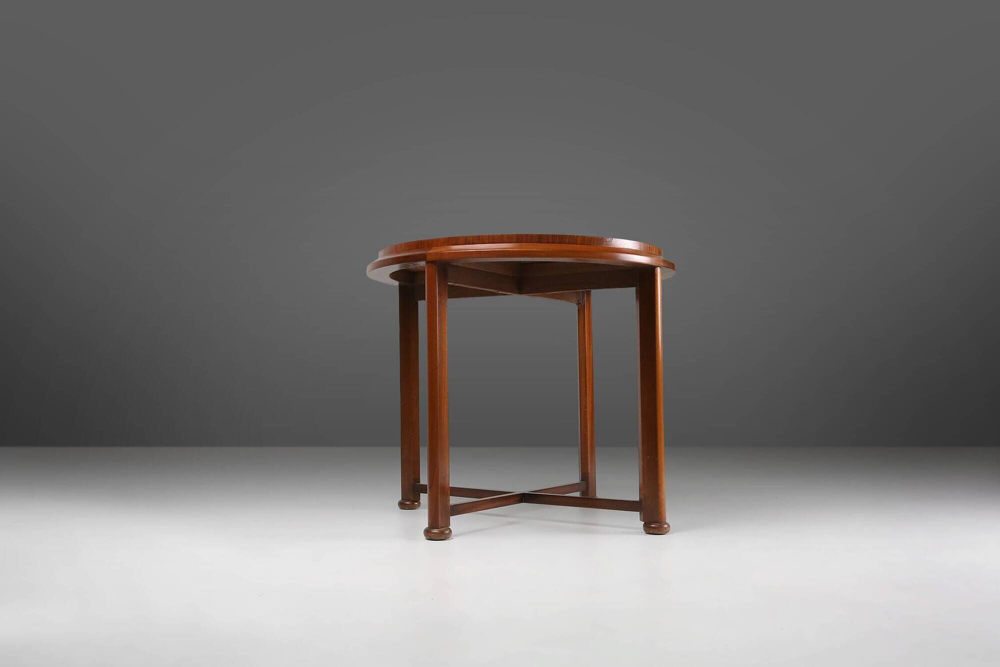 Luxurious Art Deco coffee table in root wood veneer, France, 1930s