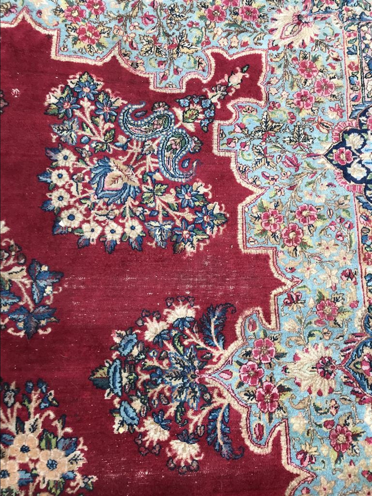 Persian Kerman rug handmade 273 x 353 cm