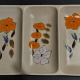 Plat à hors d'oeuvre vintage grès