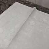 Serviettes de table anciennes damassées art nouveaux foral 60 cm