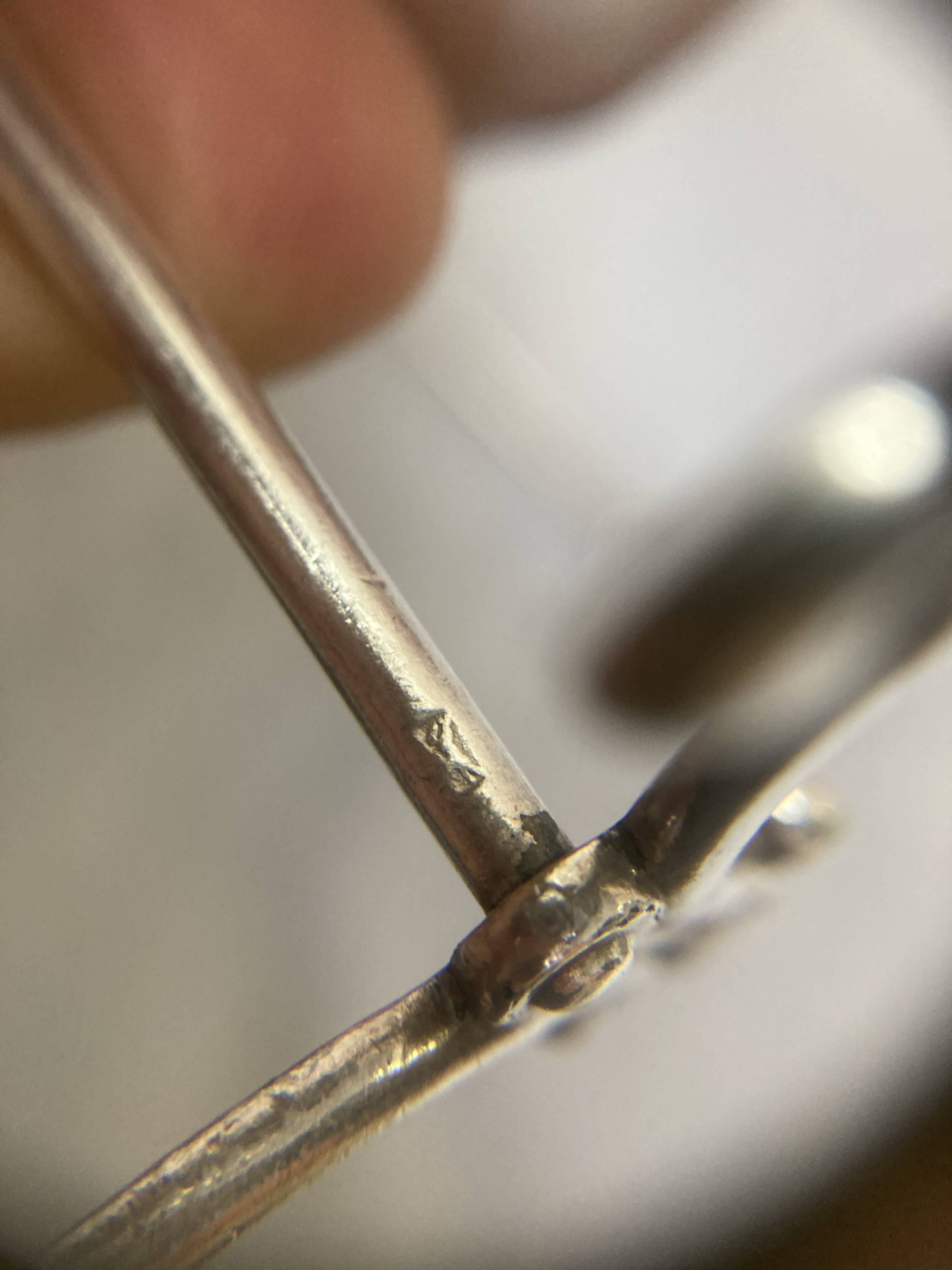 Silver knife holder with horse hallmark early 20th century