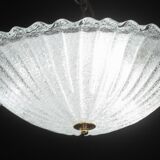 Charming Italian Trasparent Murano Glass Ceiling Fixture, Murano, 1960