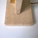 Travertine and gilded brass lamp base