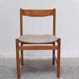 Set of 6 dining chairs in oak by Meubelatelier Vanda Watervliet, 1960s