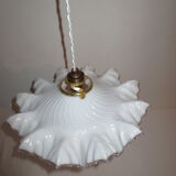 Old porcelain hanging and white opaline