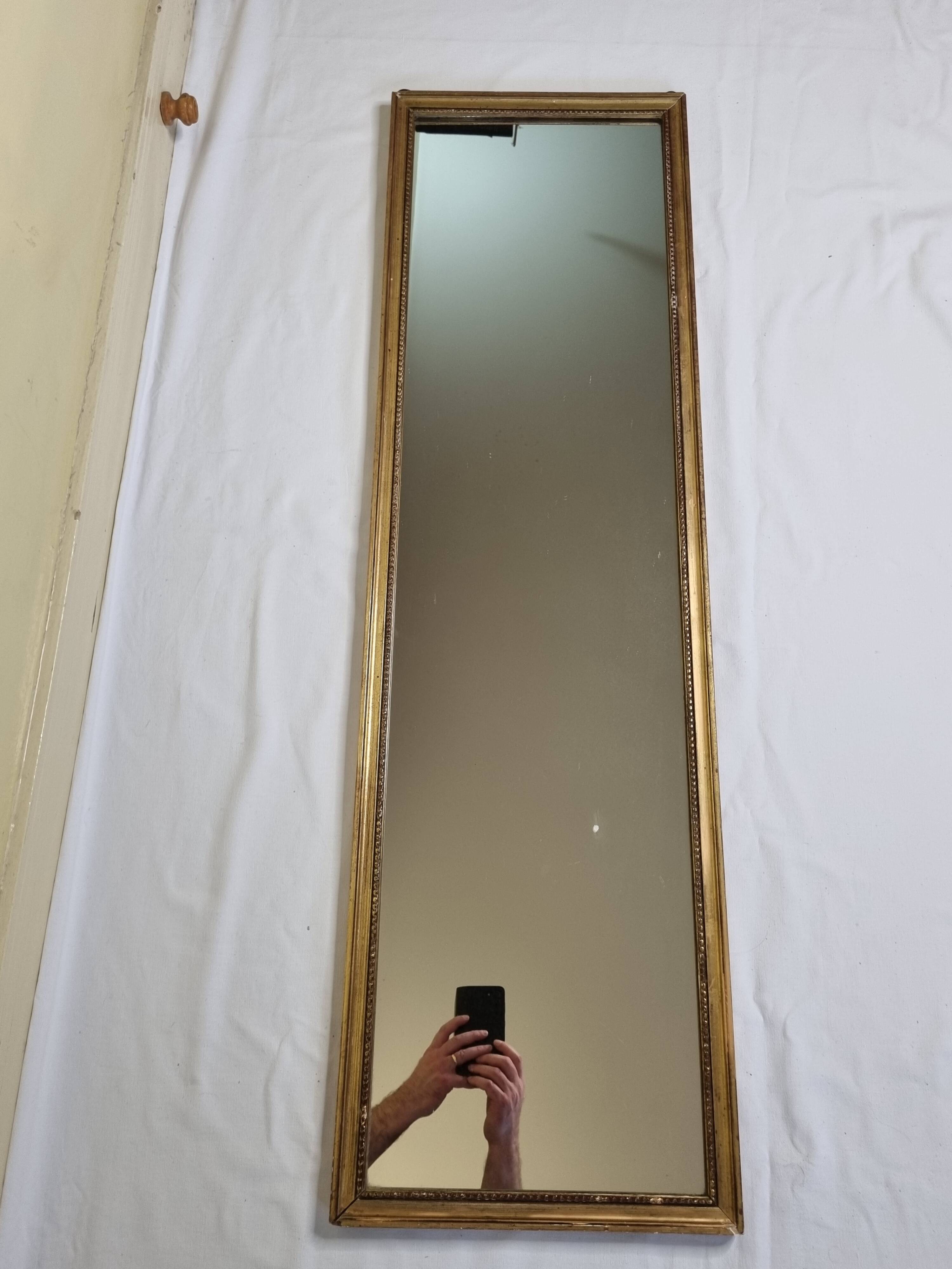 Vintage wall mirror, gold frame, 118 cm
