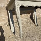 Louis XV style console table with beige patina and wax