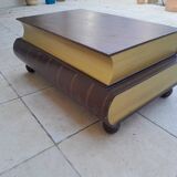 Vintage coffee table in the shape of an old book from the 80s
