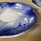 Assiettes  Sarreguemines décor Arum bleu cobalt