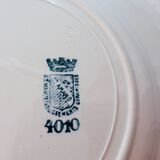 4 assiettes plates en terre de fer de St Amand