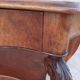 Large console from the Napoleonic III era in walnut and walnut burl.