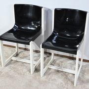 Pair of Lacquered Wooden chairs, signed P.Gautier -1960