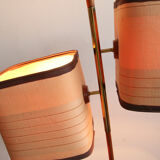 Lampadaire des années 1960 en teck et laiton