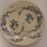Large iron earth plate in Gien floral pattern