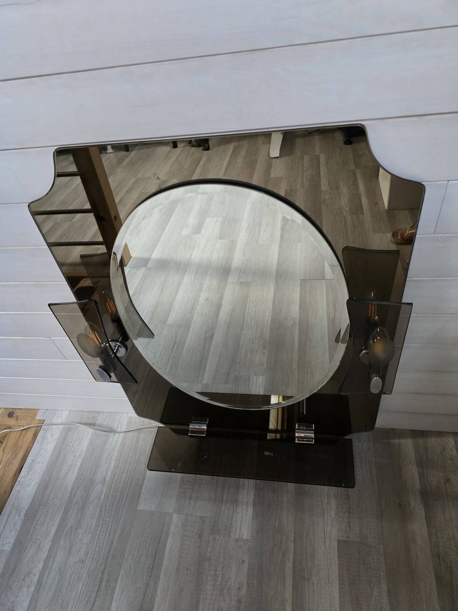 Vintage Italian mirror style ISA, Fontana Arte, 1970s.