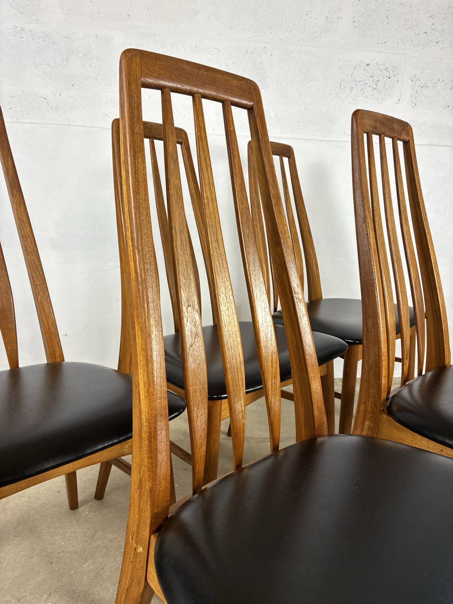 5 Niels Koefoed teak chairs stamped – Denmark – Scandinavian design