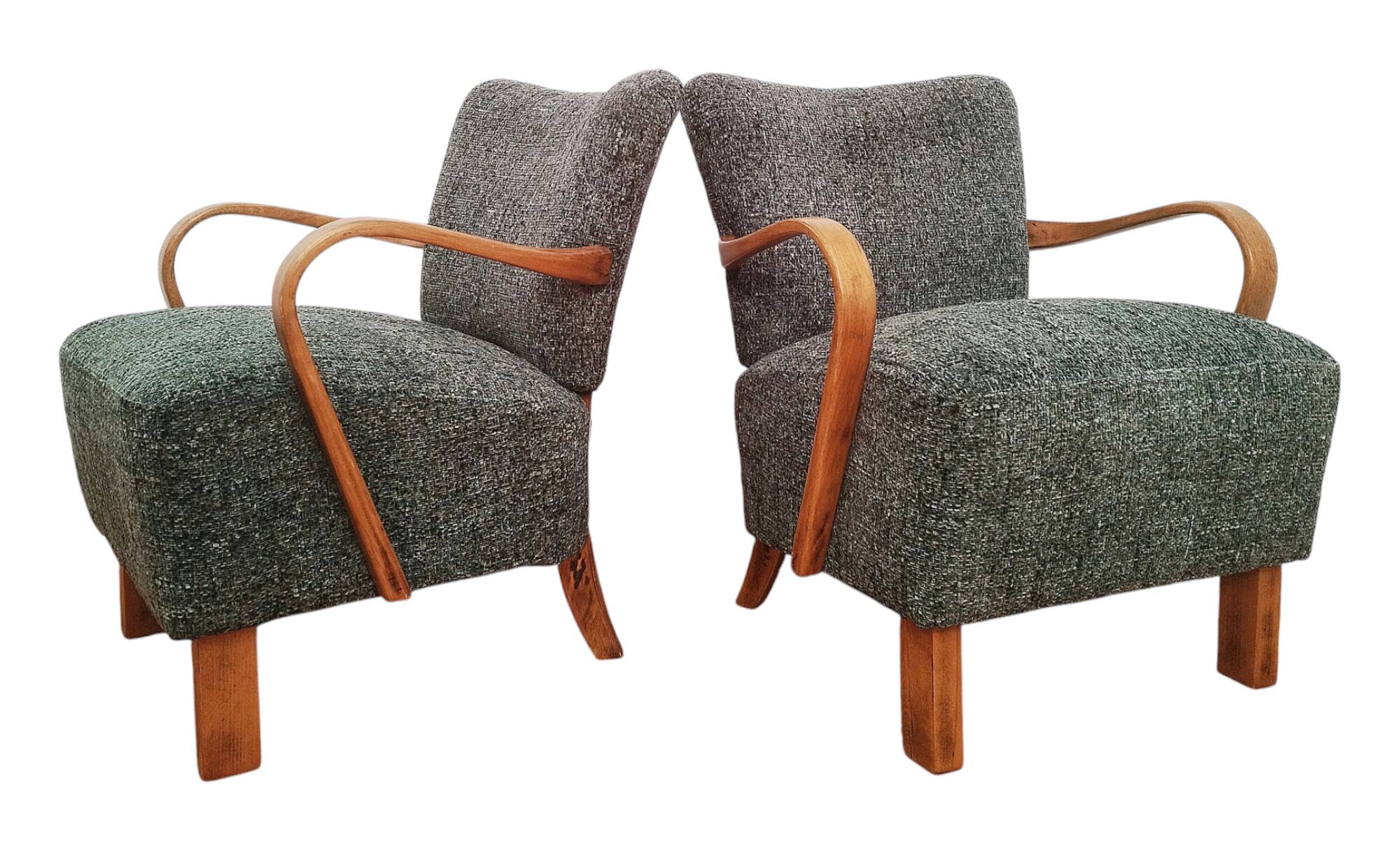 H 237 Armchairs by J. Halabala for Up Závody, Czechoslovakia, 1960s, Set of 2