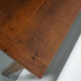 Antique Cherry Early 20th Century French Rustic Farmhouse Dining Table