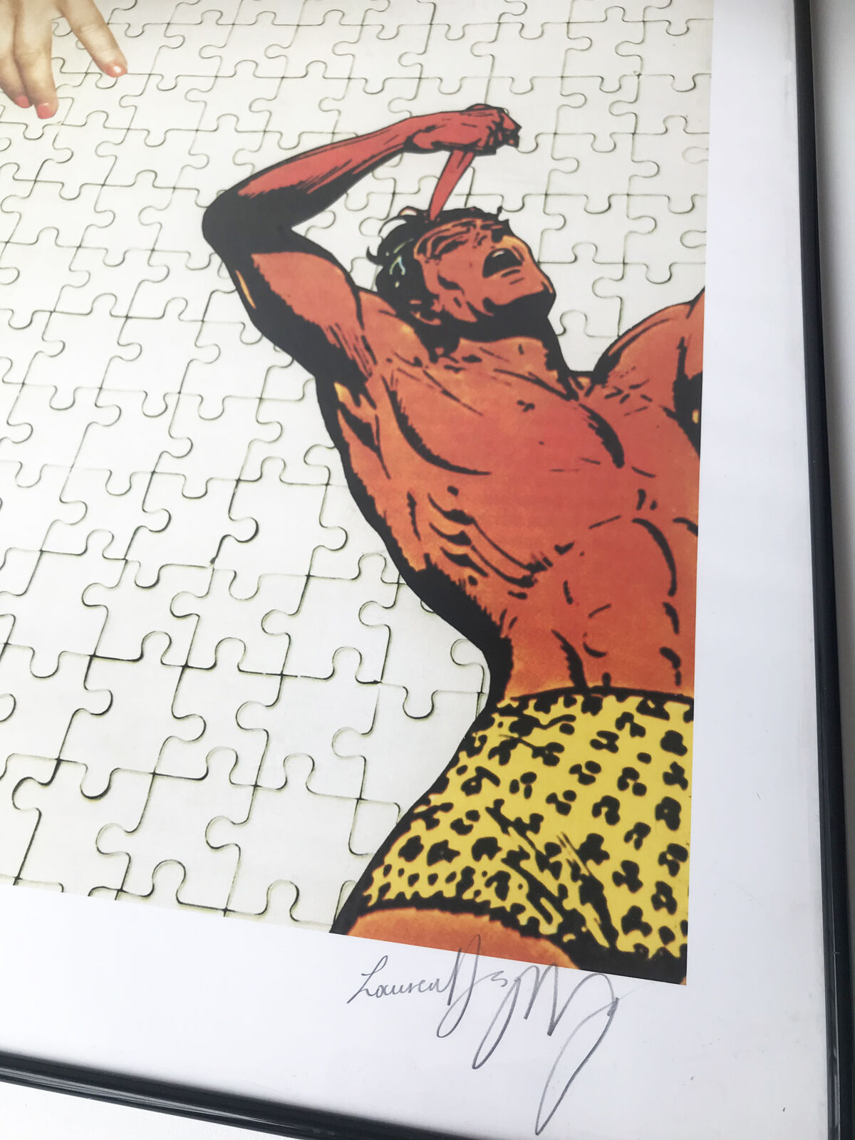 Tirage signé collage Puzzle Tarzan