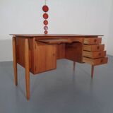 Vintage Danish Curved Teak Desk, 1960s