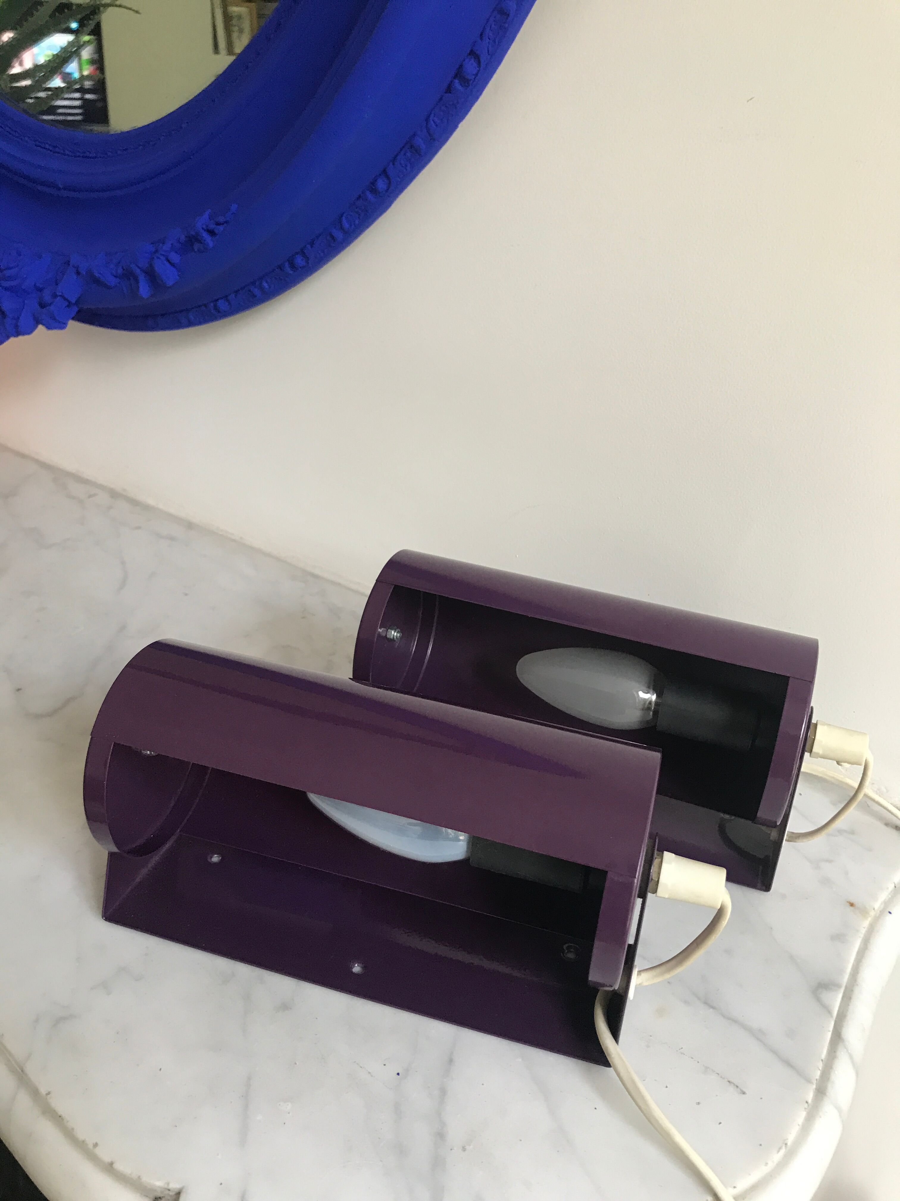 Pair of Ikea flap sconces