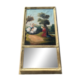 19th-century fireplace trumeau, oil on canvas, Christ in the Garden of Olives.