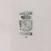 Assiette de présentation Digoin Sarreguemines rose poudré