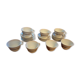 Set of chocolate cups in Bayeux porcelain