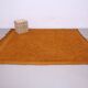 Tapis marocain vintage fait main rouille 214 x 244 cm - Ancien tapis berbère -
