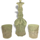 Petite carafe en cristal et deux verres
