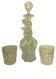 Petite carafe en cristal et deux verres