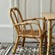Vintage rattan desk and chair set for children