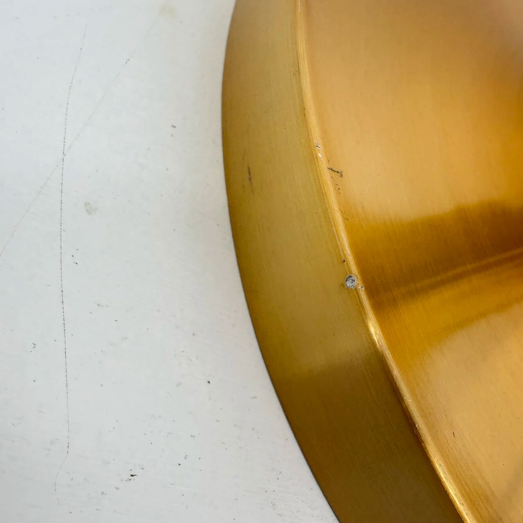 Vintage rose gold disc wall lamp sconce, 1970s Germany