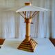 Lampe à poser en bambou, 70's