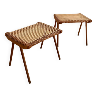 Pair of 50s George Tigien stools