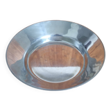 Large round hollow metal dish