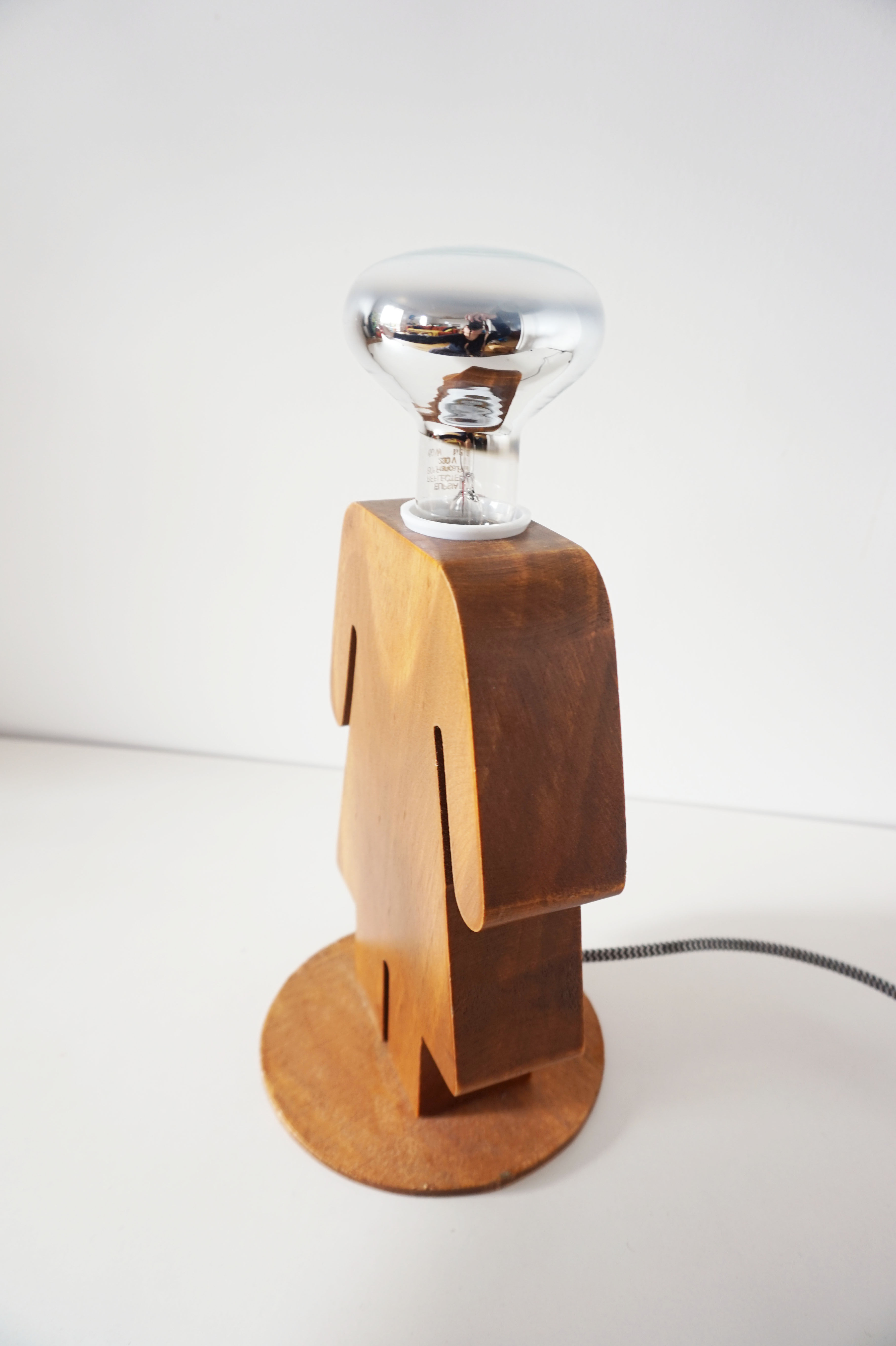 Vintage wooden lamp silhouette