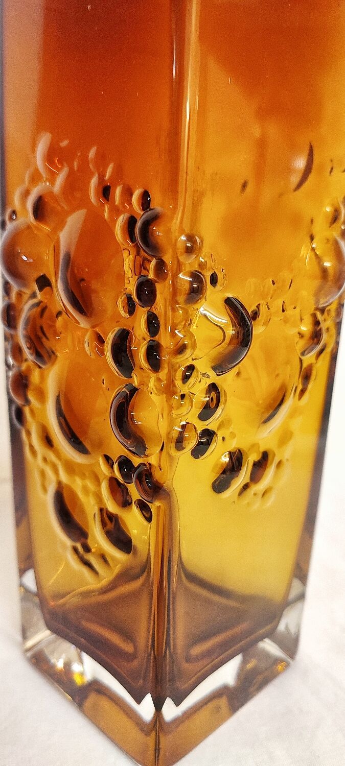 Pair of glass vases Italy 1970s