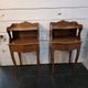 Pair of Louis XV style curved bedside tables in cherry wood