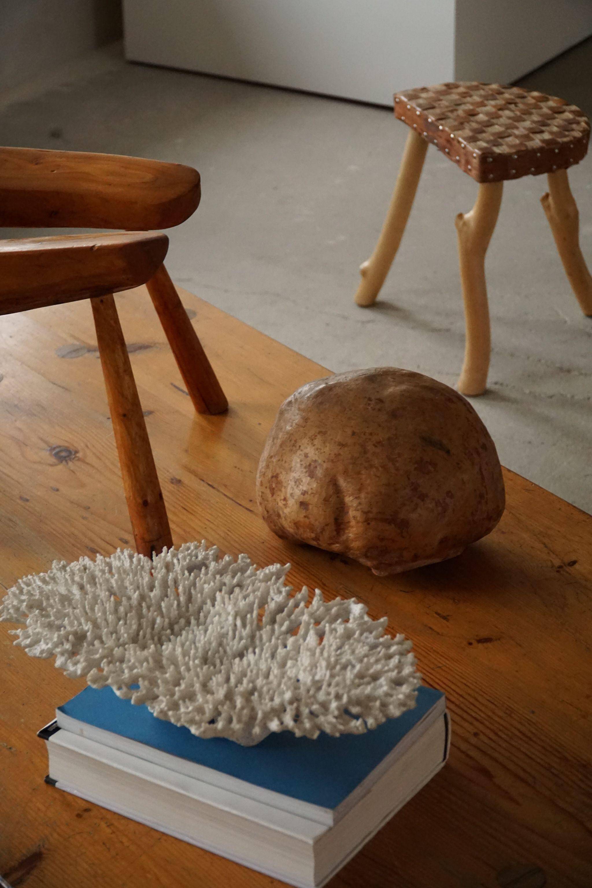 Rectangular pine coffee table from the mid-century by Roland Wilhelmsson, Ågasta, 1969.